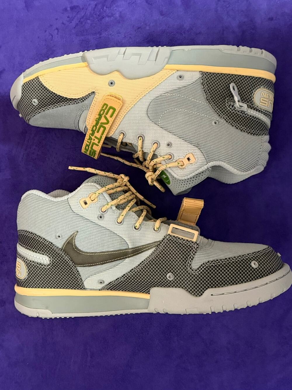 Nike Air Trainer 1 SP Travis Scott Grey Haze Preowned Cactus Jack Size: 10.5 M
